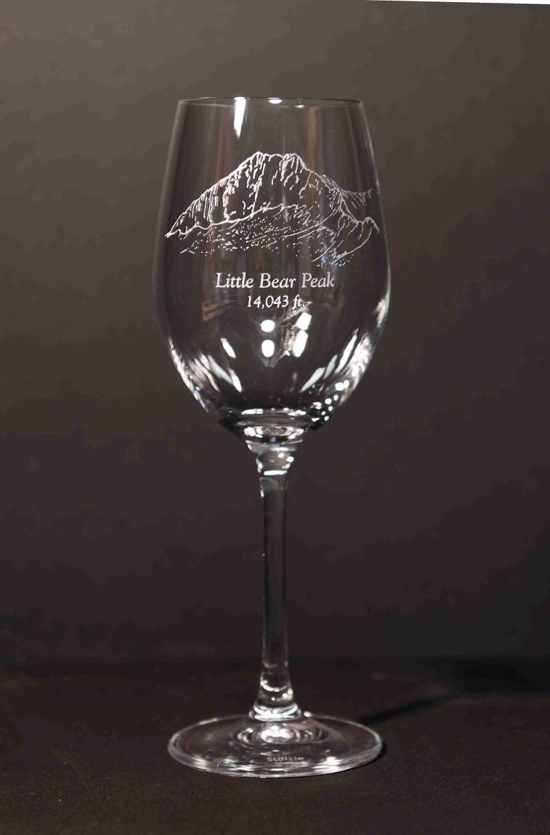 Etched Wine Glasses Colorado Mountain Etched Wine Glasses Etsy