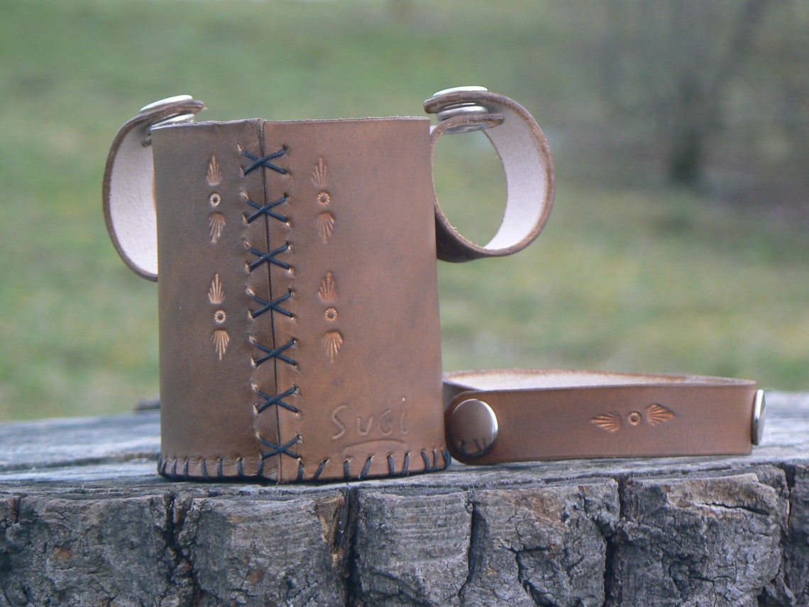 Bike Cup Holder Leather Bicycle Drink Holder Leather Bike Etsy