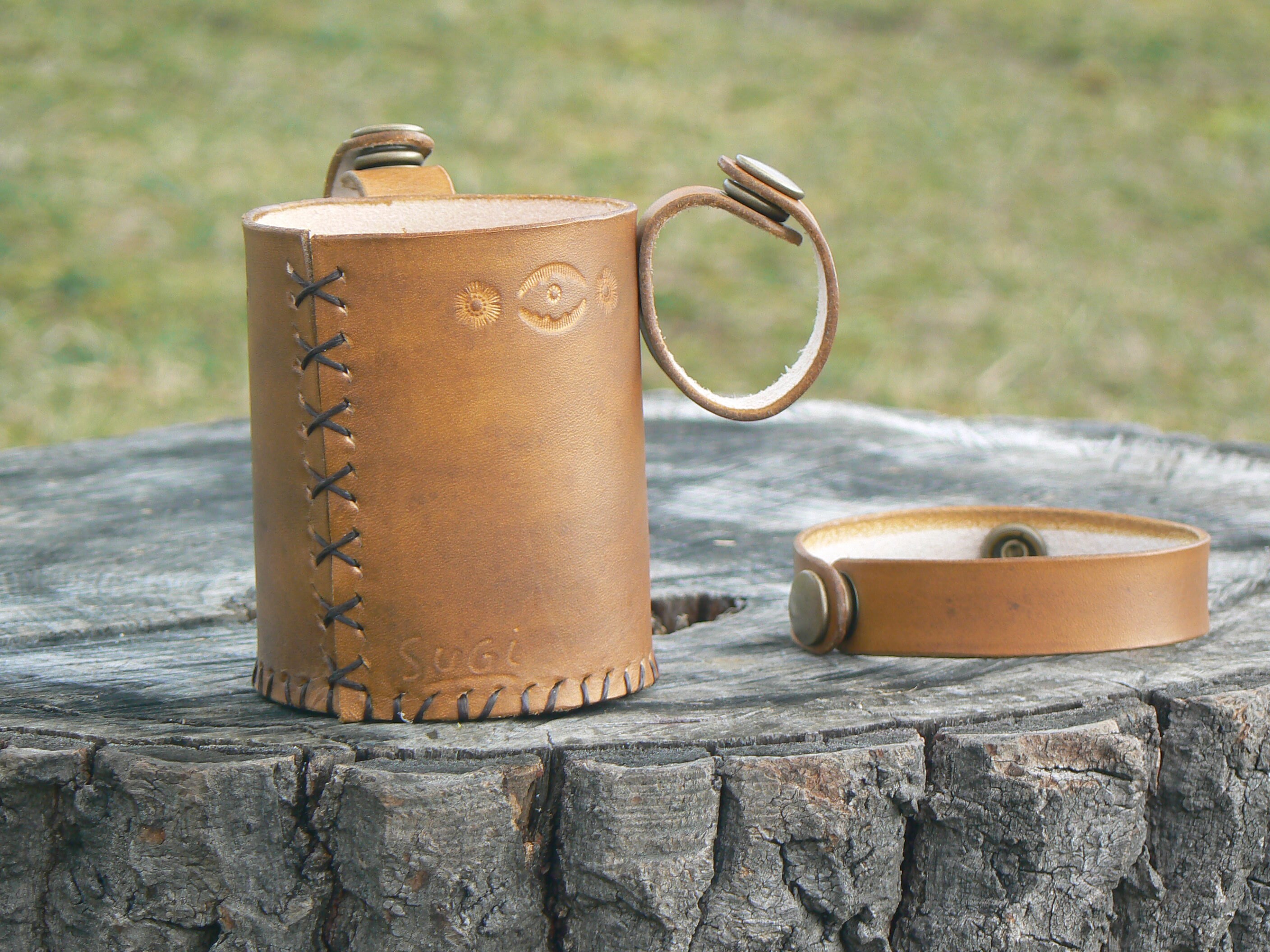 Bike Cup Holder Leather Bicycle Drink Holder Leather Bike Etsy