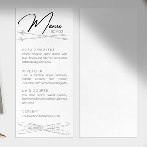 TEMPLATE Vintage Ski Wedding Menu