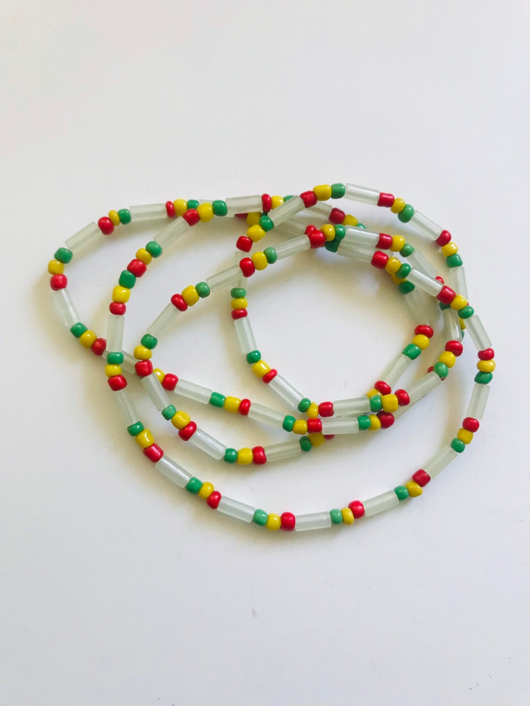 Green Elastic Waist Beads Elasticated Waist Beads Belly Etsy