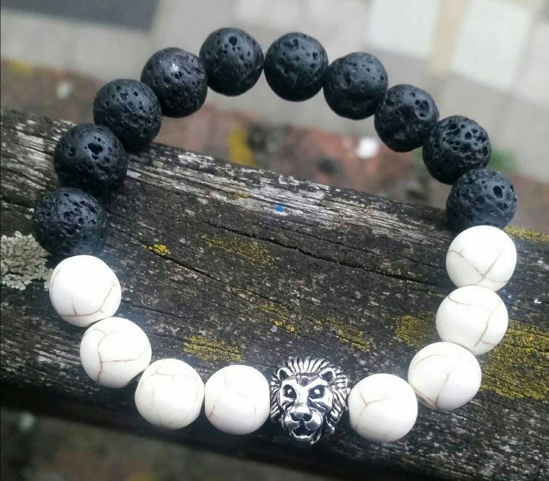 Lion Head Beaded Bracelet, Lion Head Bracelet, Valentines Gift, Lion
