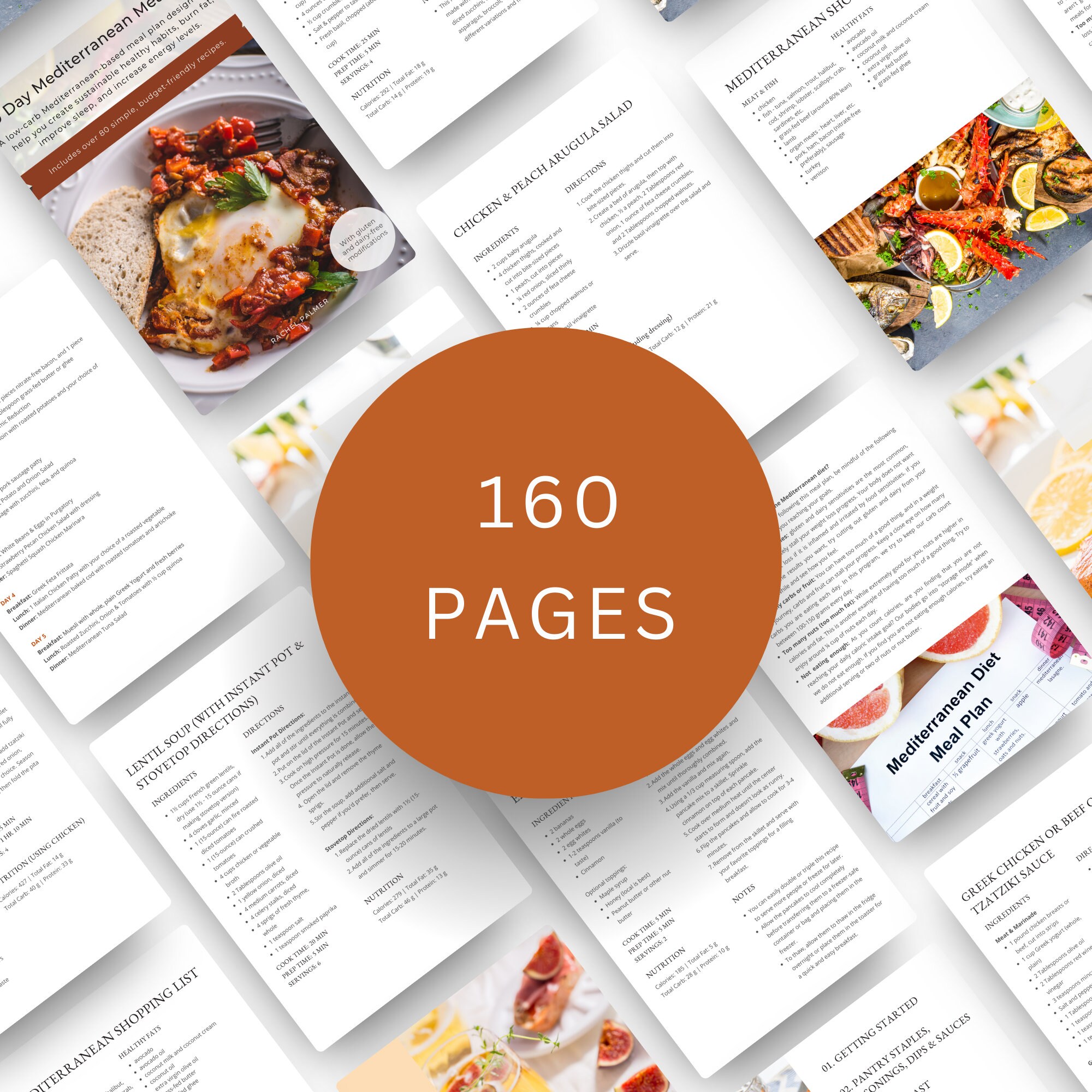 30 Day Mediterranean Diet Meal Plan Ebook | Printable Meal Plan ...