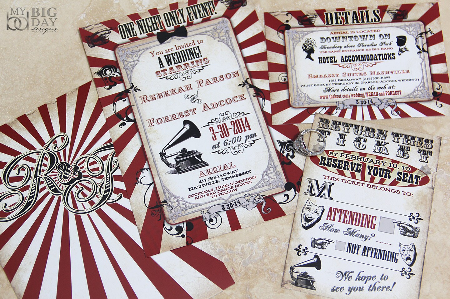 Circus Themed Wedding Invitations 7