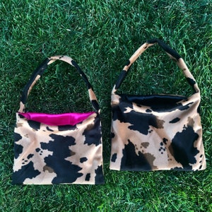 COW Velboa Shoulder Bag Purse zebra cheetah leopard animal print fluffy fuzzy fur furry indie Y2K