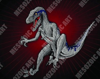 Jurassic World - Velociraptor Blue - Stampe digitali istantanee di dinosauri