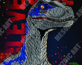 Jurassic World - Velociraptor Blue - Stampe digitali istantanee di dinosauri