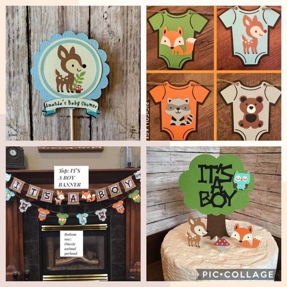 Woodland Baby Shower Decorations Woodland Animal Party Etsy