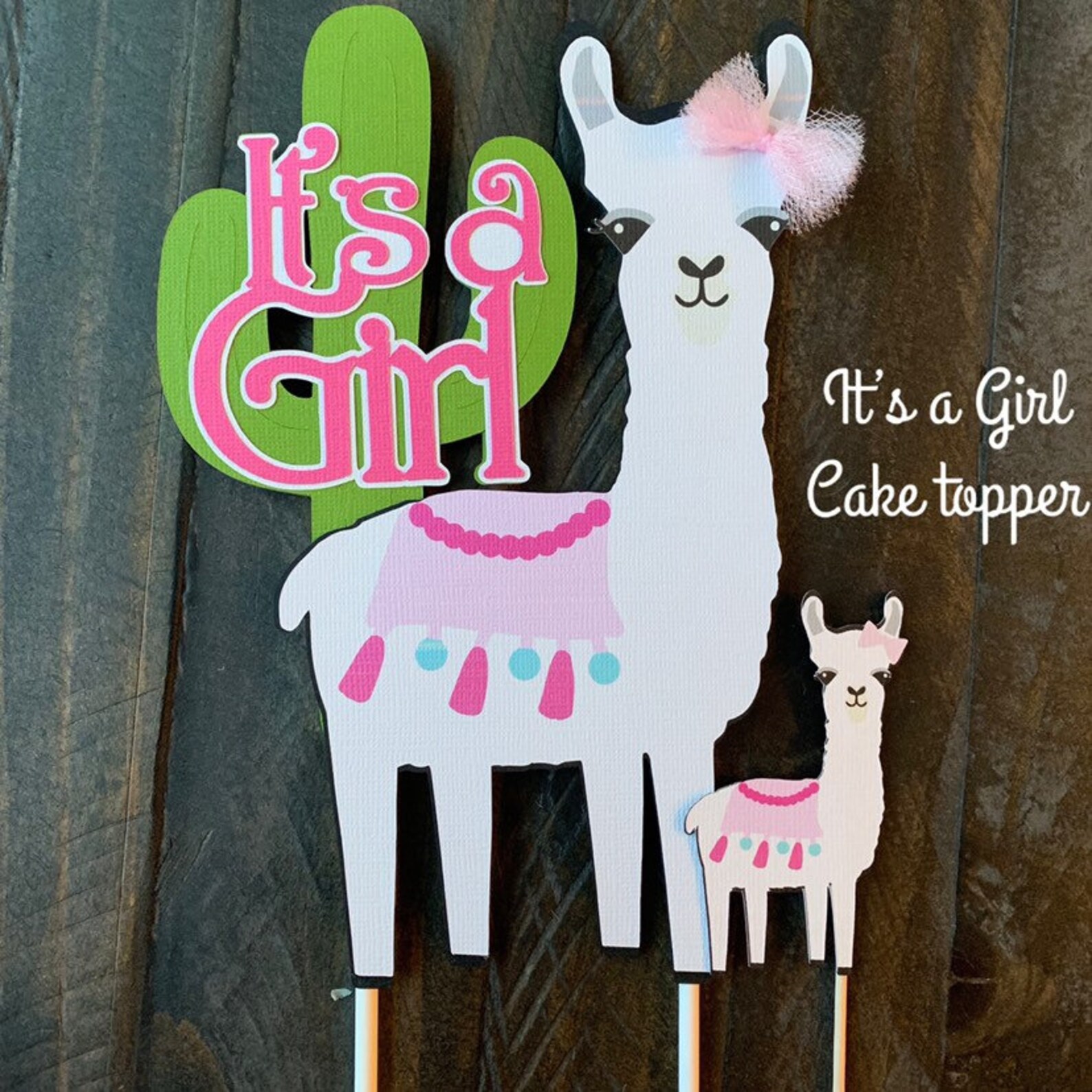 Llama Baby Shower Decorations Its a Girl Llama Baby Shower Etsy