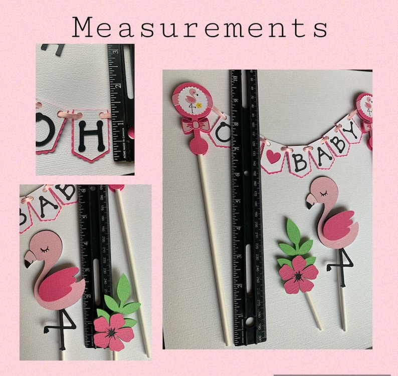 Flamingo Themed Baby Shower Cake Topper Pink Flamingo Baby Etsy