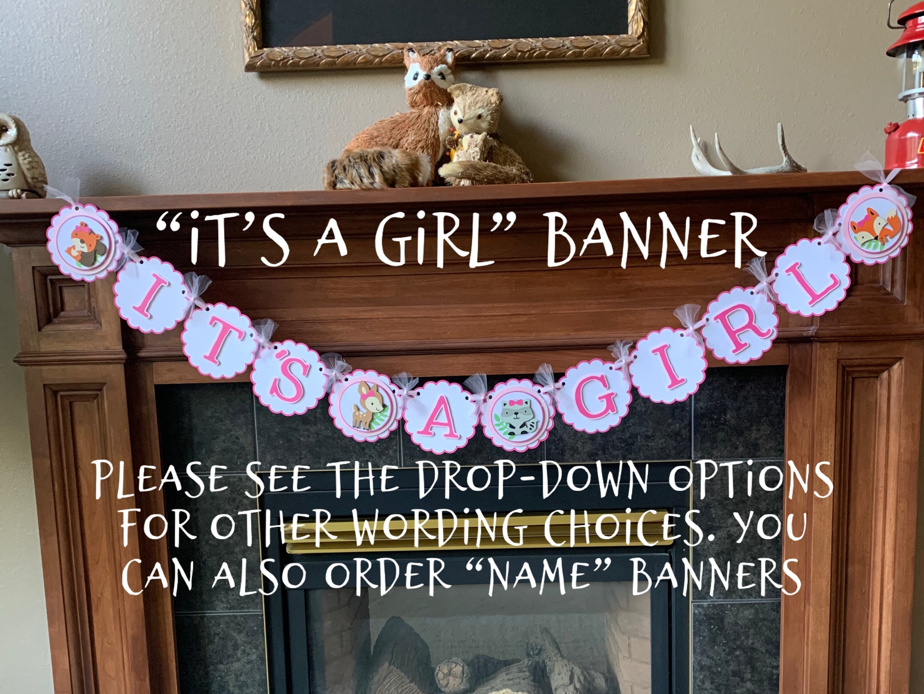 Girl Woodland Baby Shower Decorations Girl. Its a Girl Etsy