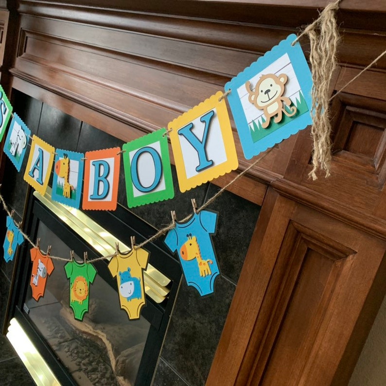 Jungle Baby Shower Decorations Boy Baby Shower Jungle Etsy