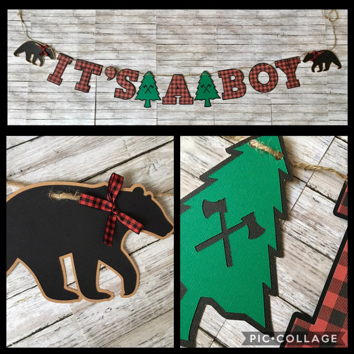 Lumberjack Baby Shower Decorations Lumberjack Onesie Banner Etsy