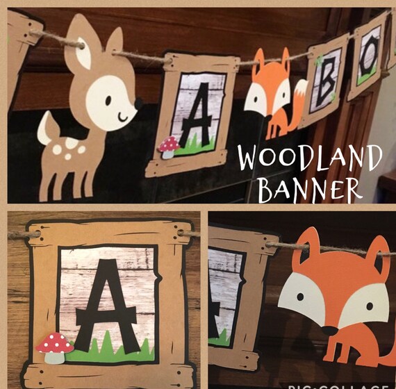 Customized Fox Deer Woodland Animal Forest Themed Baby Shower Etsy