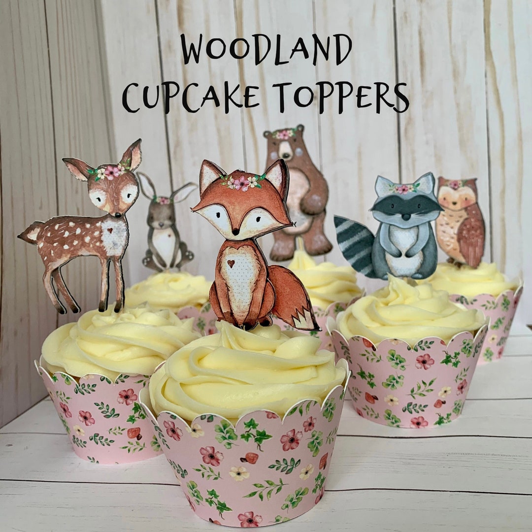 Woodland Animals Cupcake Toppers Girl Woodland Themed Cupcake Toppers Il 1080xN.3651405145 R10a