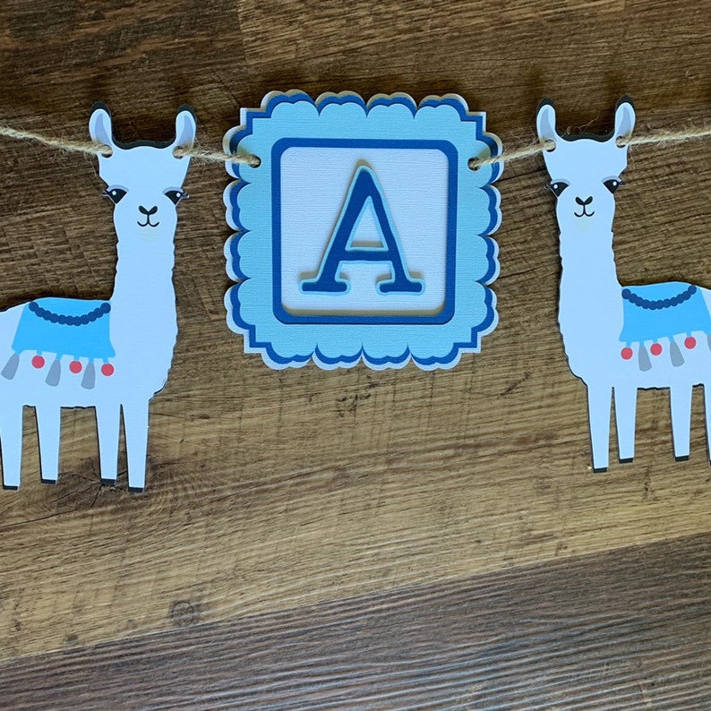 Boy themed Llama Baby shower banner Llama It's A Boy Etsy