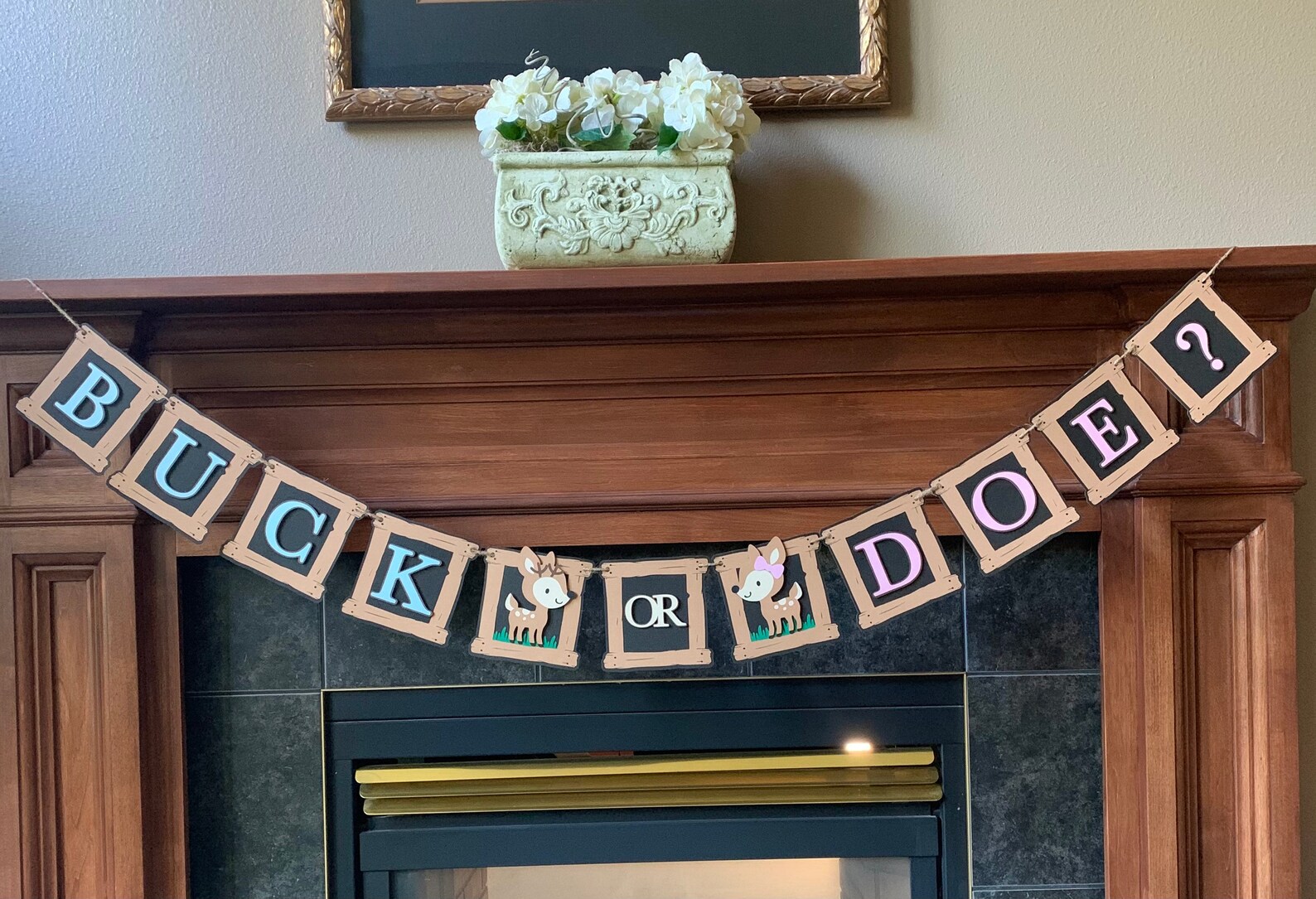 Buck or Doe Banner Buck or Doe Gender Reveal Banner Boy or Etsy