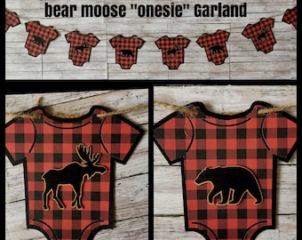 buffalo plaid lumberjack baby shower decorations, lumberjack baby shower banner, lumberjack baby shower decoration, lumberjack onesie banner