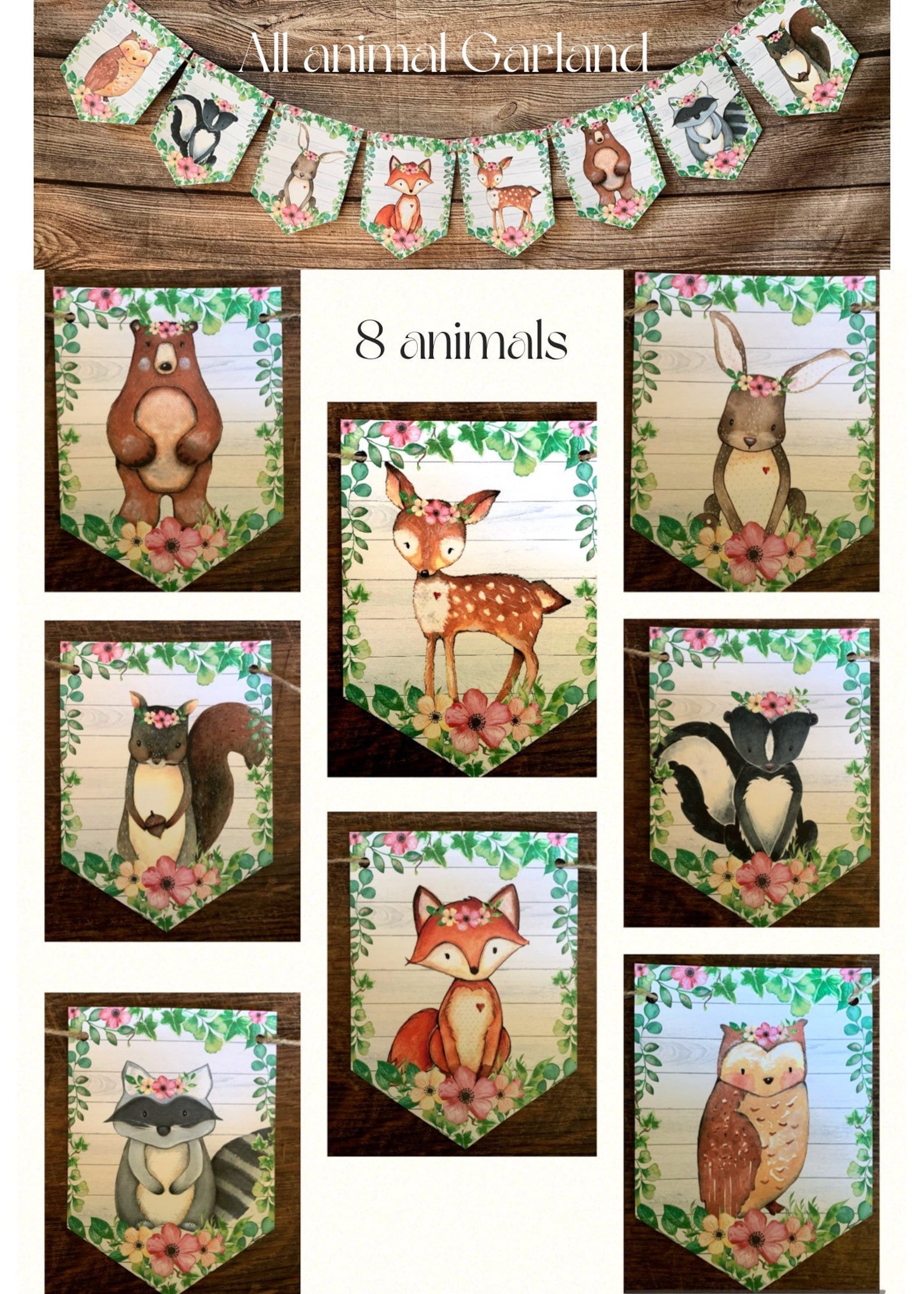 Girl Themed Woodland Baby Shower Decorations Woodland Baby - Etsy