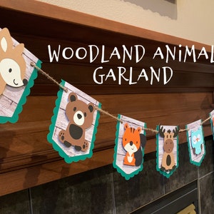 Woodland baby shower decorations boy girl, Woodland Baby shower banner boy girl, woodland baby shower garland, woodland Nursery decorations