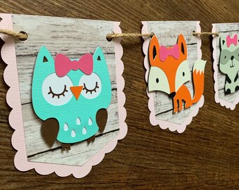 Woodland Anmal Grl Baby Shower Cake At Bll Eley Blog