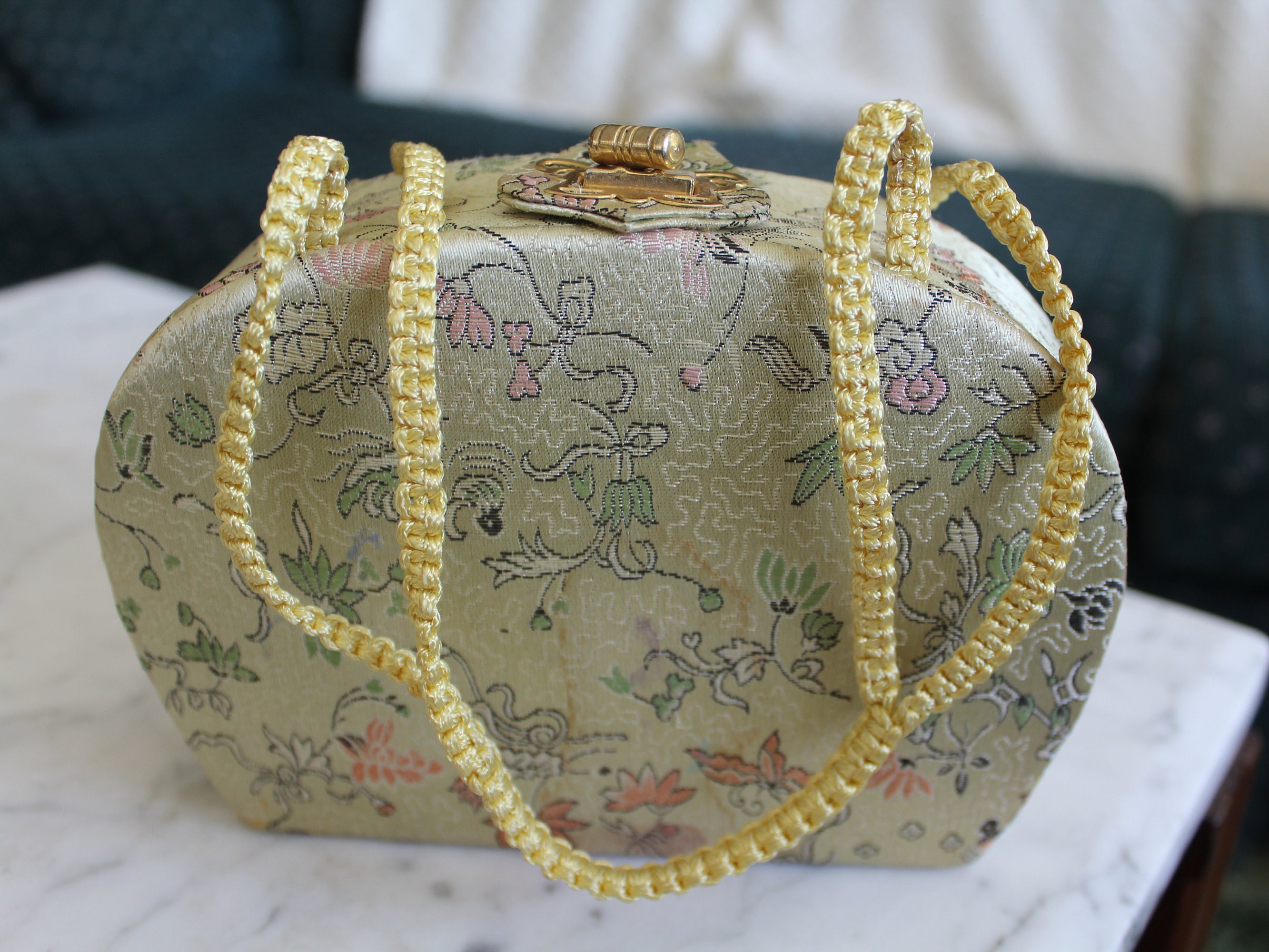 Vintage Silk Purse Beautiful Purse Purchased in Hong Kong in Etsy UK