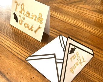 Printable Thank You Cards: Fabric Font (Digital Download) for Gift Graduation Wedding Baby Shower Teacher Birthday Thanks Thankful