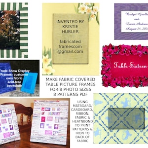 Photo Frame Patterns: Fabric Covered Cardboard Frames (Digital Download)
