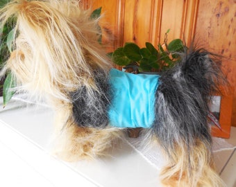 small toy breed male dog diaper wrap belly band sewing pattern download 9 to 12 inch waist - Yorkshire terrier size