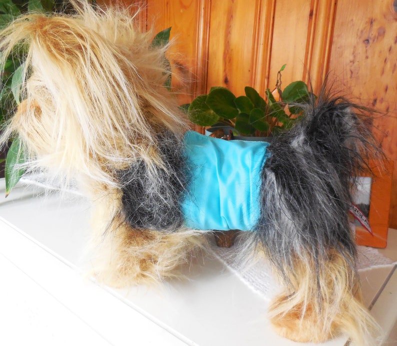 small toy breed male dog diaper wrap belly band sewing pattern download 9 to 12 inch waist Yorkshire terrier size image 1