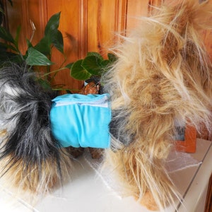 small toy breed male dog diaper wrap belly band sewing pattern download 9 to 12 inch waist Yorkshire terrier size image 4