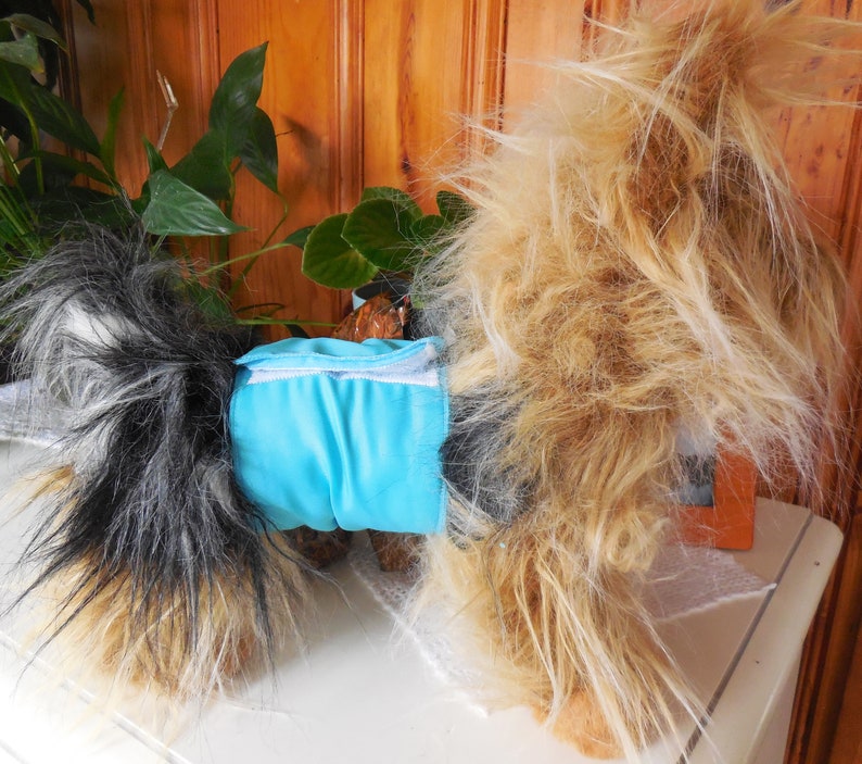 small toy breed male dog diaper wrap belly band sewing pattern download 9 to 12 inch waist Yorkshire terrier size image 4