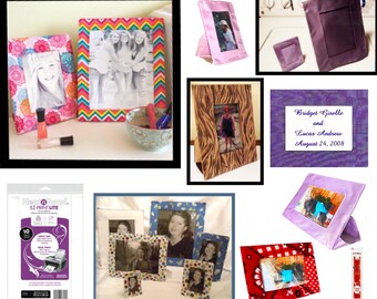 Washable Fabric Photo Frame Pattern: 8 Sizes, (PDF Download) 3 Table to Ornaments Place Card Photocard Holders Party Favors Gift Ideas