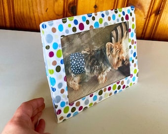 Create Fabric Picture Frame 5x7 Photo Patterns Sewing And No Sew Download PDF A4 Washable Baby Wedding Graduation Photography Home Gifts