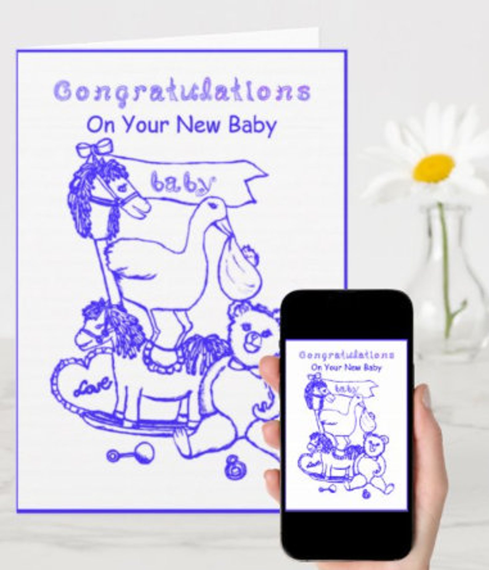 Printable Congratulations Baby Card Digital Download 3 Cards - Etsy