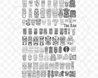 Printable Tiki Face Stencils - Etsy
