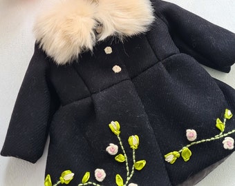 18 inch Doll clothes Coat with fur on the collar and sleeves and beret for 18 inch doll Doll clothes 18 inch doll outfit Doll clothing