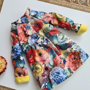Floral Coat for Blythe, Pullip, Momoko 12-inch Dolls
