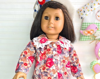 American Girl Doll clothes, Coat for 18 inch doll Doll clothes 18 inch doll outfit Doll clothing handmade embroidered vintage coat for doll