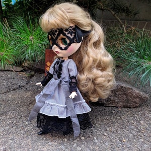 Conjunto de ropa gótica para muñeca Blythe - Conjunto de Halloween para muñecas de 12 pulgadas - Vestido para Blythe