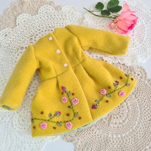 Handmade Vintage Embroidered Coat for American Girl Doll – Classic 18 Inch Doll Clothes – Custom Doll Outfit – Unique Clothing for Dolls