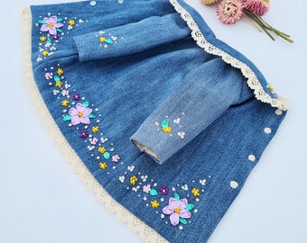 clothes American Girl Doll, denim coat for 18 inch doll, Doll clothes 18 inch doll outfit Doll clothing  vintage coat for American Girl Doll