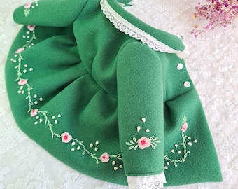 18 inch poppenkleding jas voor American Girl poppenkleding 18 inch poppen outfit kleding handgemaakte geborduurde vintage jas voor 18 inch pop