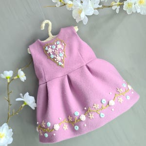 American Girl Doll Dress – Handmade Embroidered Outfit – Fits 18 Inch Dolls – Doll Clothing Gift