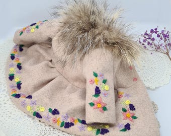 Vintage Embroidered Coat for 18 Inch Doll –  Doll Clothes for 18 Inch Doll – Doll Jacket – Custom Clothing for American Girl Style Dolls
