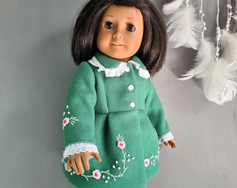 Coat American Girl Doll/ 18 inch Doll clothes/ Outfit Doll clothing handmade embroidered vintage coat for 18 inch doll