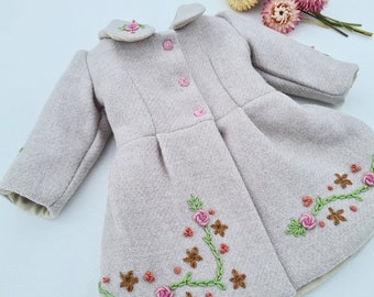 18 inch Doll clothes Coat for 18 inch doll Doll clothes 18 inch doll outfit Doll clothing handmade embroidered jacket for 18 inch doll