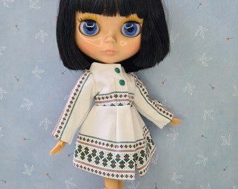 Blythe Two Piece Set, Blythe coat, Blythe Clothes, Neo Blythe Outfit
