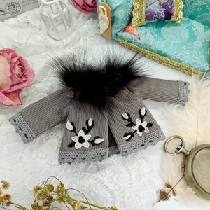 doll clothing - embroidered coat for Blythe/Pullip/Momoko