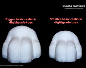 Realistic digitigrade foam toes